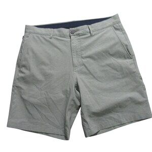 Cremieux Mens Shorts 32 Gray Stretch Polyester Pocket Zipper Pockets
